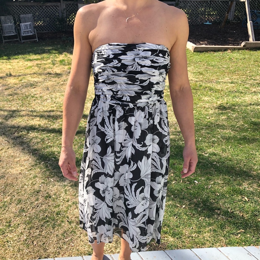 Tommy Bahama strapless silk dress